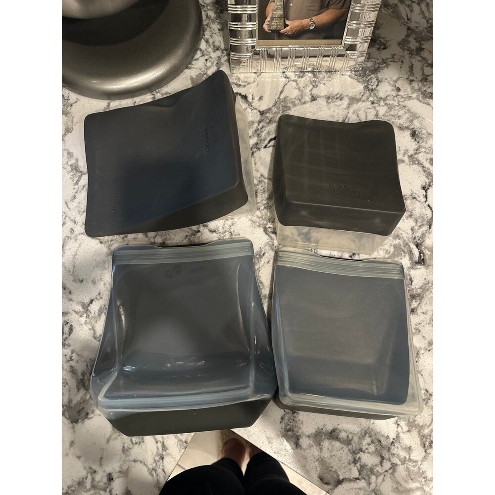 Set of 4 Porter Silicone reusable bags